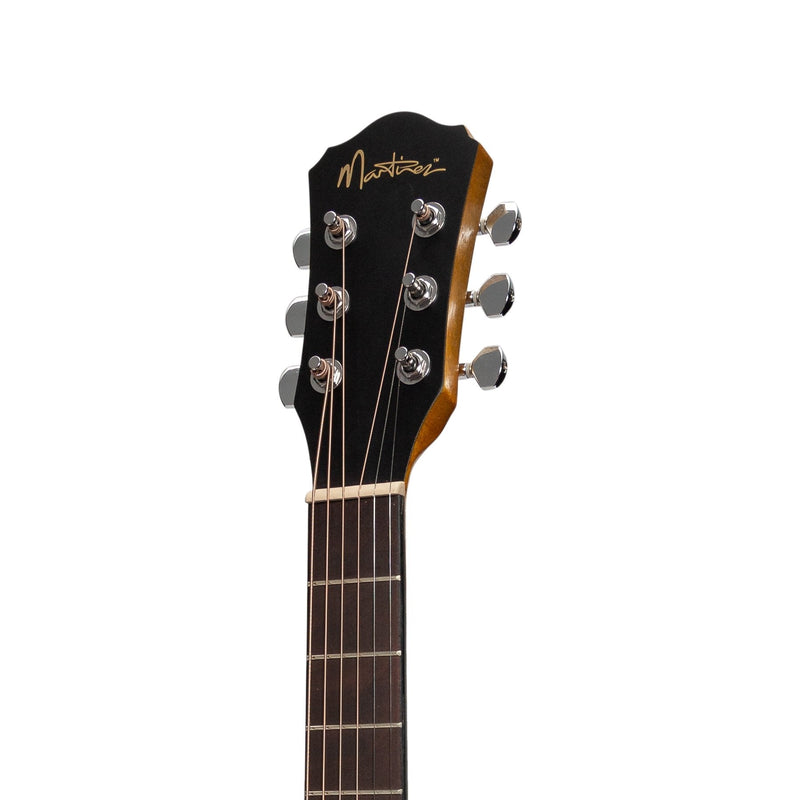 -Martinez Acoustic 'Little-Mini' Folk Guitar with Built-In Tuner (Koa)-Living Music