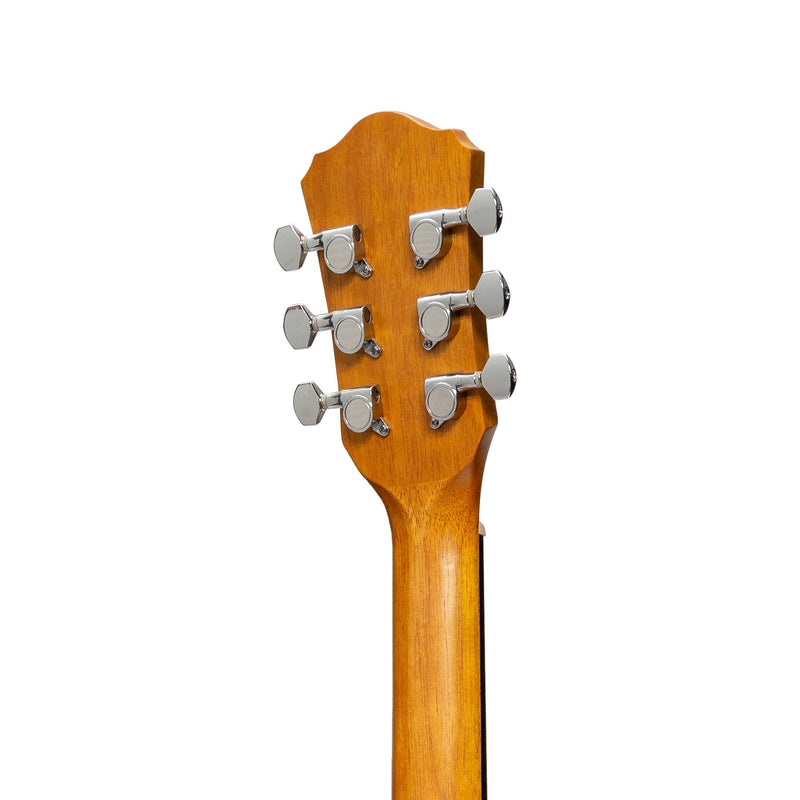 -Martinez Acoustic 'Little-Mini' Folk Guitar with Built-In Tuner (Koa)-Living Music
