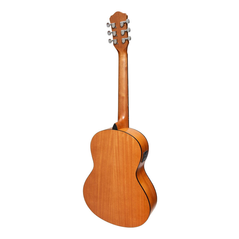 -Martinez Acoustic 'Little-Mini' Folk Guitar with Built-In Tuner (Mahogany)-Living Music