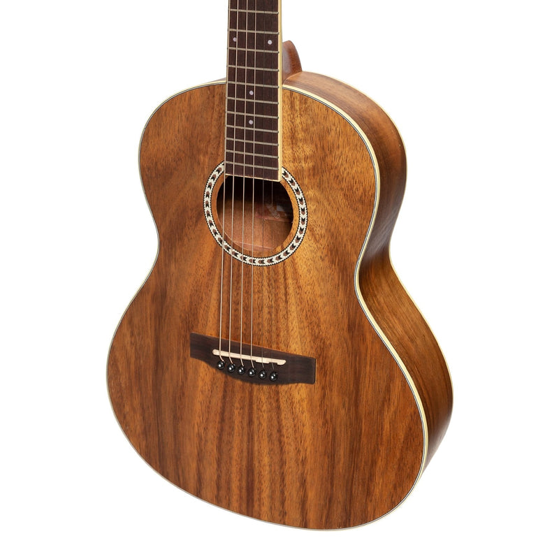 MZ-LM2T-RWD-Martinez Acoustic 'Little-Mini' Folk Guitar with Built-In Tuner (Rosewood)-Living Music
