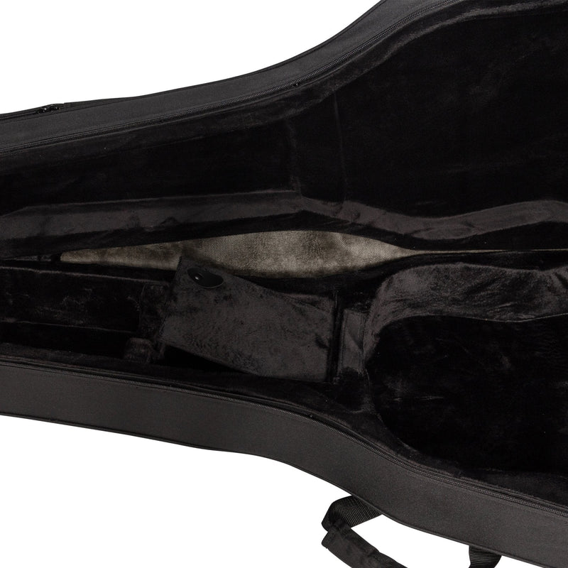 GC-A16P-BLK-Martinez Deluxe Shaped Acoustic Guitar Polyfoam Case (Black)-Living Music
