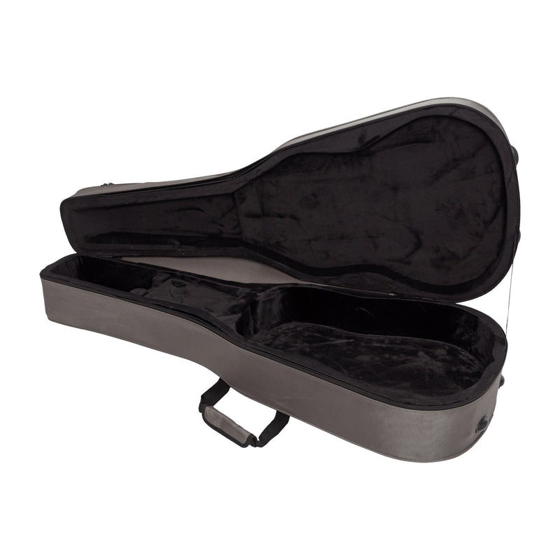 GC-A16P-SLV-Martinez Deluxe Shaped Acoustic Guitar Polyfoam Case (Silver)-Living Music