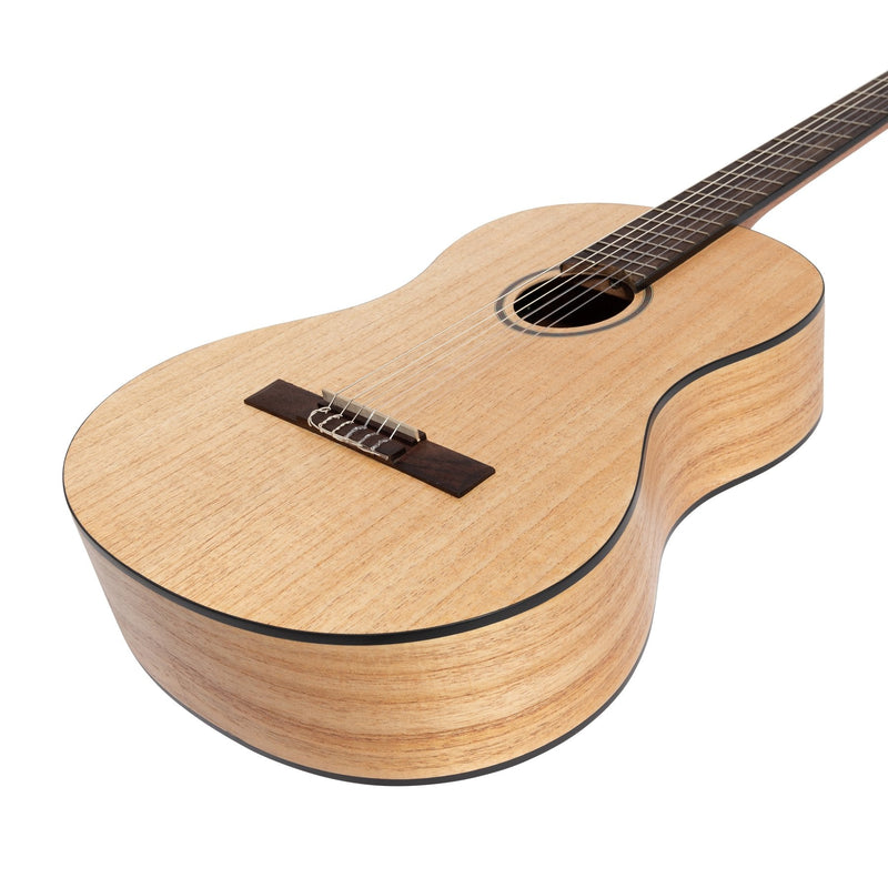 -Martinez Full Size Student Classical Guitar Pack with Built In Tuner (Mindi-Wood)-Living Music