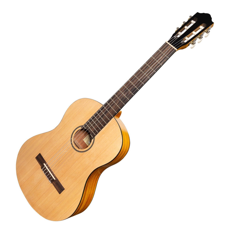 -Martinez Full Size Student Classical Guitar Pack with Built In Tuner (Spruce/Koa)-Living Music