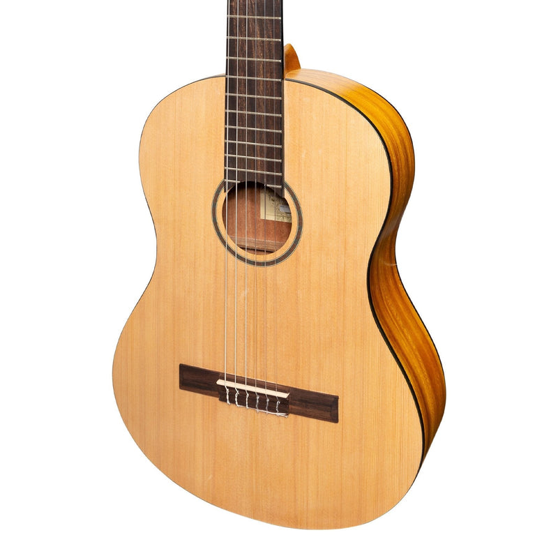 -Martinez Full Size Student Classical Guitar Pack with Built In Tuner (Spruce/Koa)-Living Music
