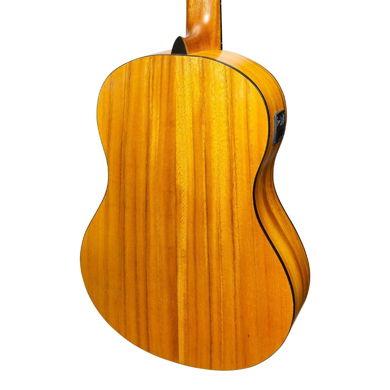 -Martinez Full Size Student Classical Guitar Pack with Built In Tuner (Spruce/Koa)-Living Music