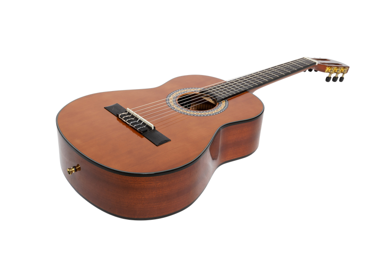 -Martinez G-Series 1/2 Size Student Classical Guitar Pack with Built In Tuner (Natural-Gloss)-Living Music
