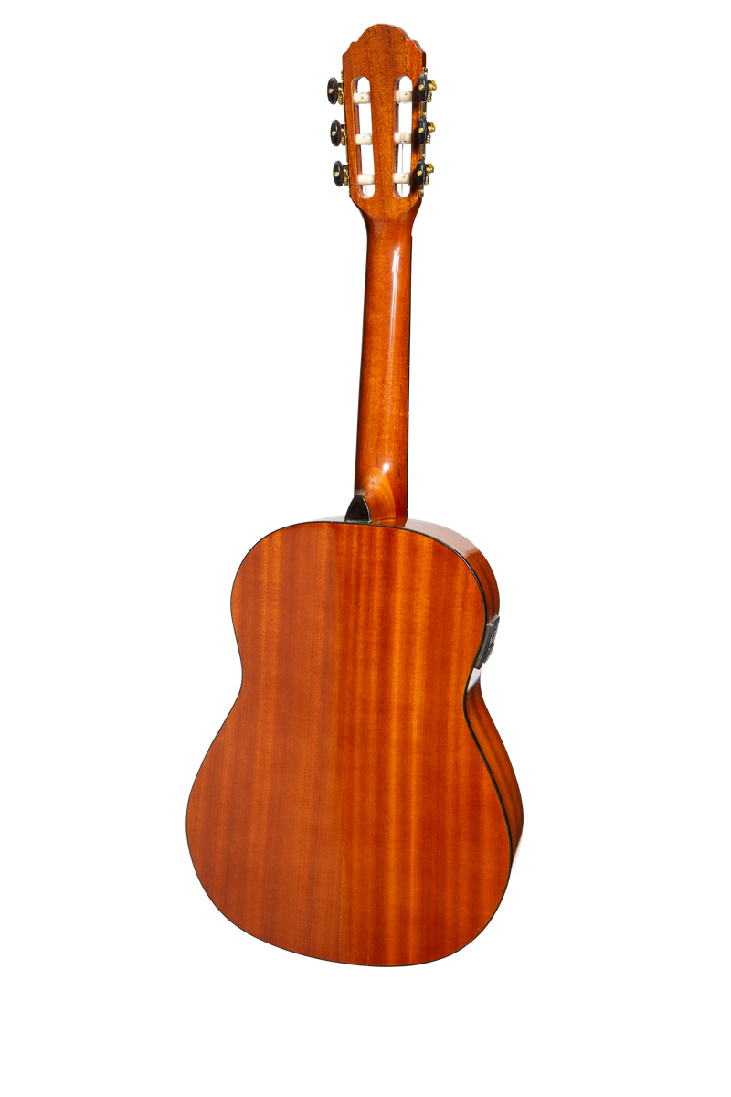 MC-12GT-AMB-Martinez G-Series 1/2 Size Student Classical Guitar with Built In Tuner (Amber-Gloss)-Living Music