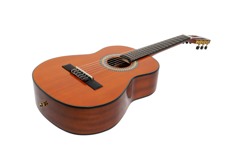 -Martinez G-Series 1/2 Size Student Classical Guitar with Built In Tuner (Amber-Gloss)-Living Music