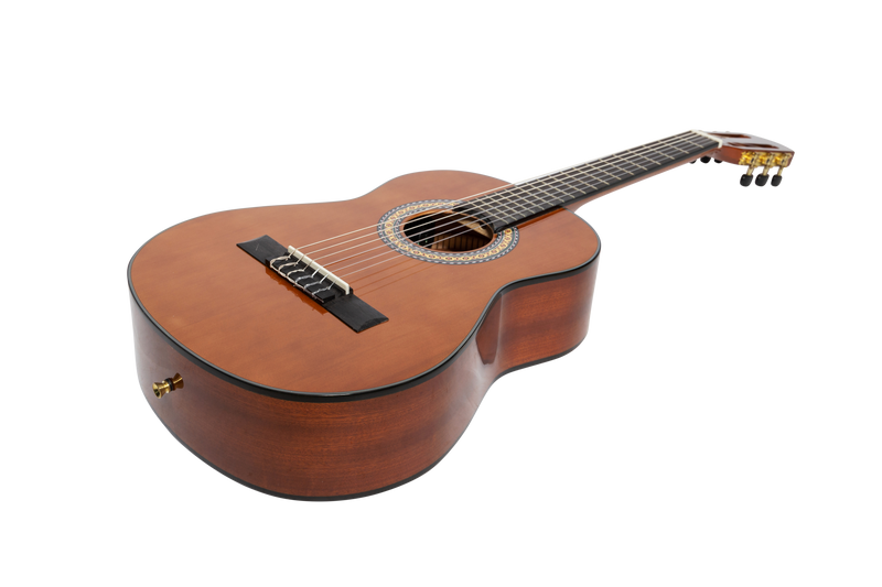 MC-34GT-NGL-Martinez G-Series 3/4 Size Electric Classical Guitar with Tuner (Natural-Gloss)-Living Music