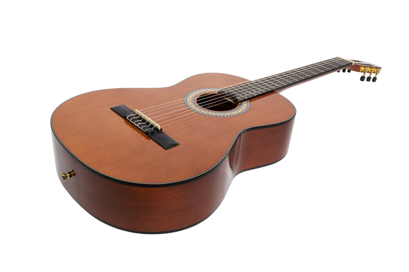 MC-44GT-NGL-Martinez G-Series Full Size Classical Guitar with Tuner (Natural-Gloss)-Living Music