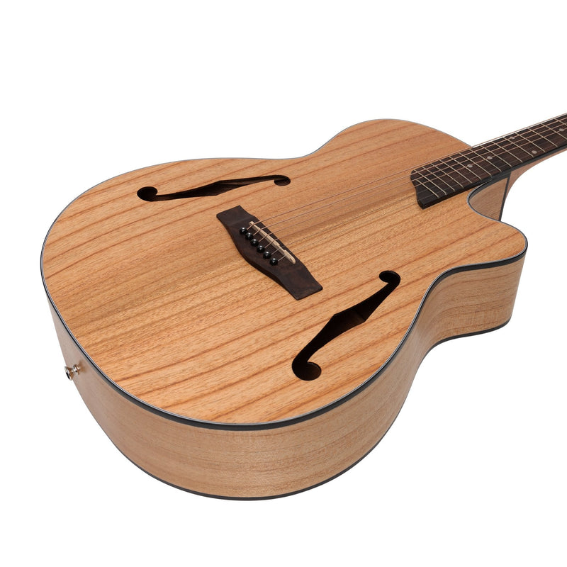MJH-3C-MWD-Martinez Jazz Hybrid Acoustic Small Body Cutaway Guitar (Mindi-Wood)-Living Music