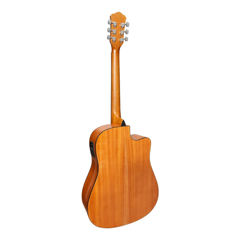 MP-D4L-MAH-Martinez Left Hand '41 Series' Dreadnought Cutaway Acoustic-Electric Guitar Pack (Mahogany)-Living Music