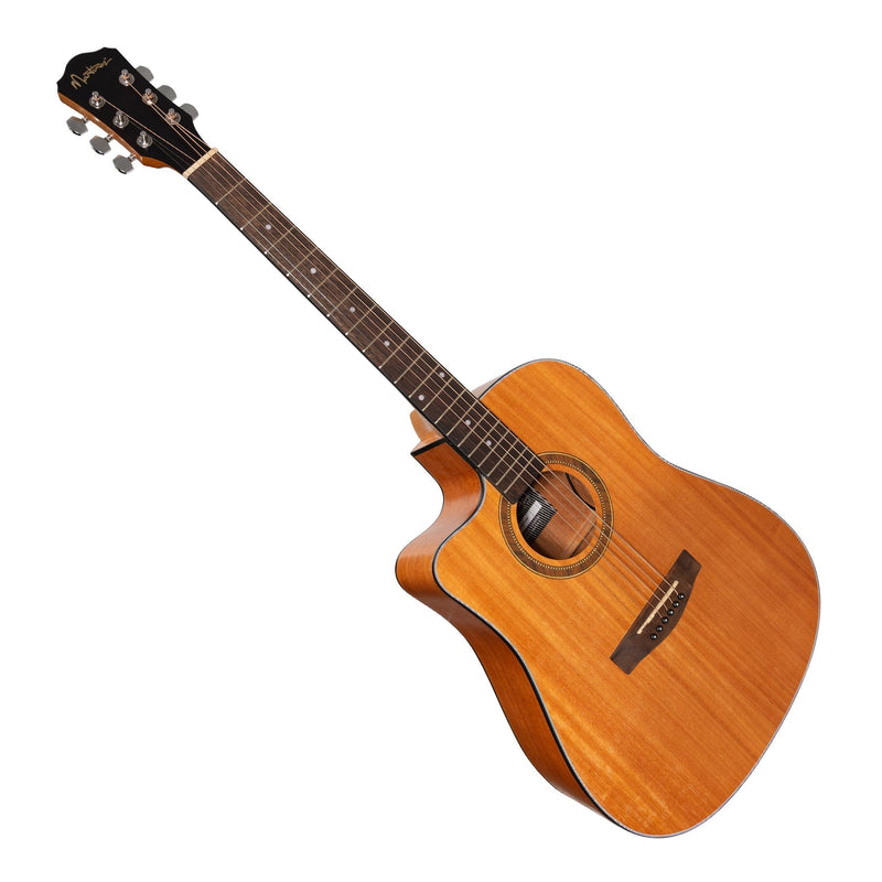 MP-D4L-MAH-Martinez Left Hand '41 Series' Dreadnought Cutaway Acoustic-Electric Guitar Pack (Mahogany)-Living Music