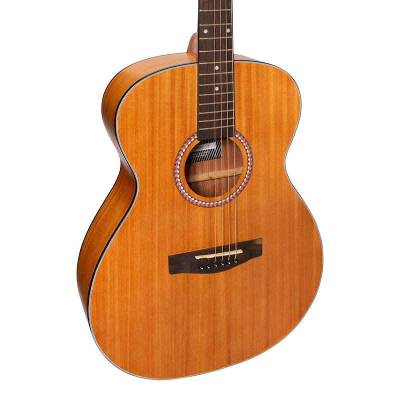 MP-F2L-MAH-Martinez Left Hand '41 Series' Folk Size Acoustic Guitar Pack (Mahogany)-Living Music