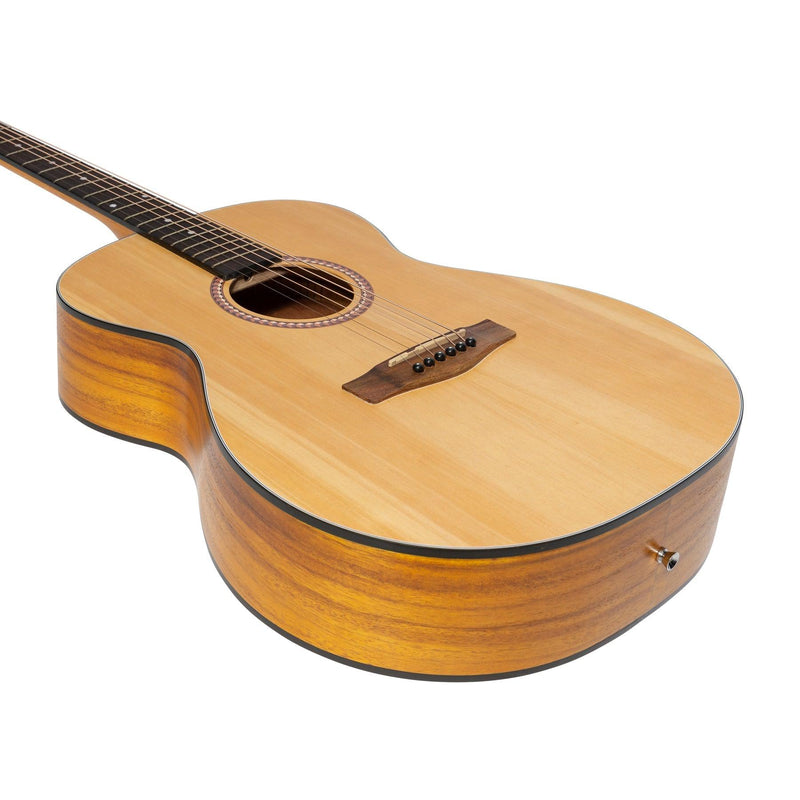 MP-F2L-SK-Martinez Left Hand '41 Series' Folk Size Acoustic Guitar Pack (Spruce/Koa)-Living Music