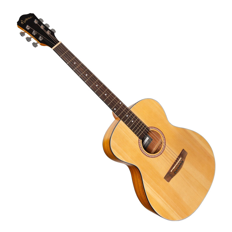 MP-F2L-SK-Martinez Left Hand '41 Series' Folk Size Acoustic Guitar Pack (Spruce/Koa)-Living Music