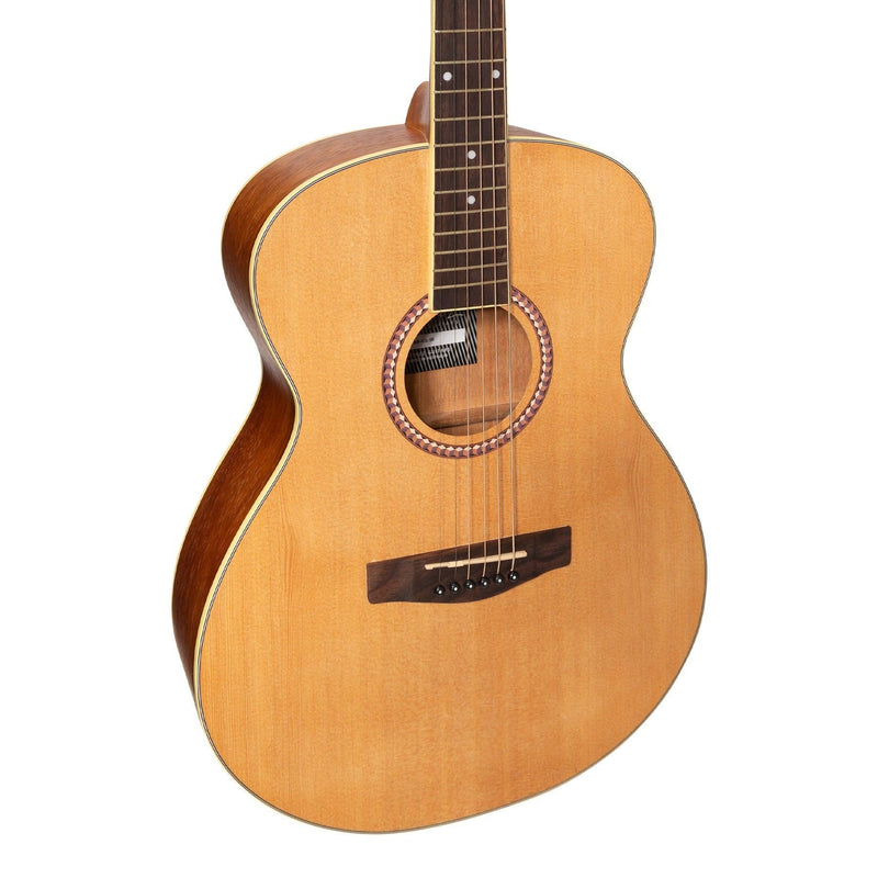 MP-F2L-SR-Martinez Left Hand '41 Series' Folk Size Acoustic Guitar Pack (Spruce/Rosewood)-Living Music