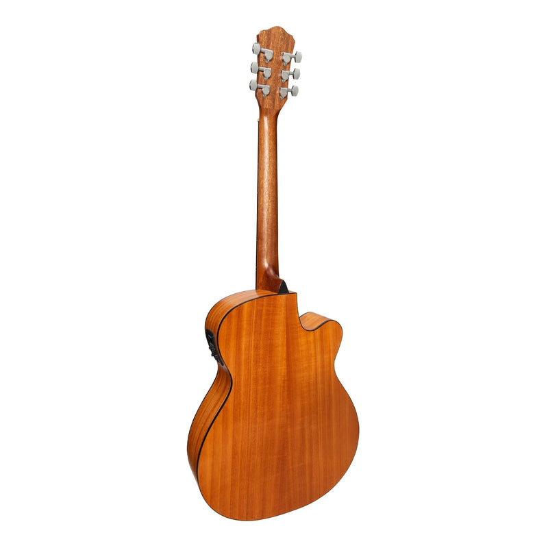 MP-F4L-MAH-Martinez Left-Handed '41 Series' Folk Size Cutaway Acoustic-Electric Guitar Pack (Mahogany)-Living Music