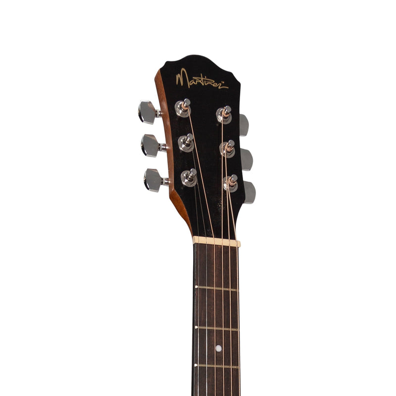 MP-F4L-MAH-Martinez Left-Handed '41 Series' Folk Size Cutaway Acoustic-Electric Guitar Pack (Mahogany)-Living Music