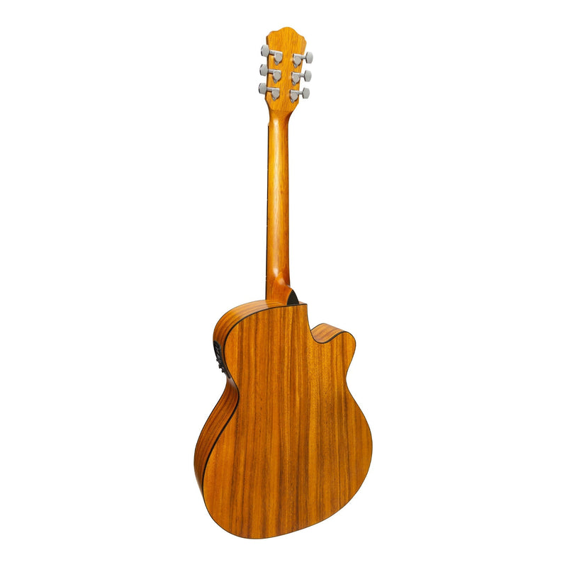 MP-F4L-SK-Martinez Left-Handed '41 Series' Folk Size Cutaway Acoustic-Electric Guitar Pack (Spruce/Koa)-Living Music