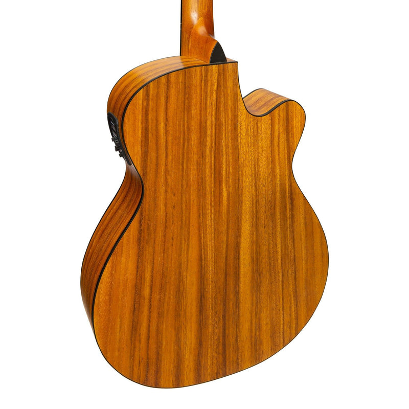 MP-F4L-SK-Martinez Left-Handed '41 Series' Folk Size Cutaway Acoustic-Electric Guitar Pack (Spruce/Koa)-Living Music