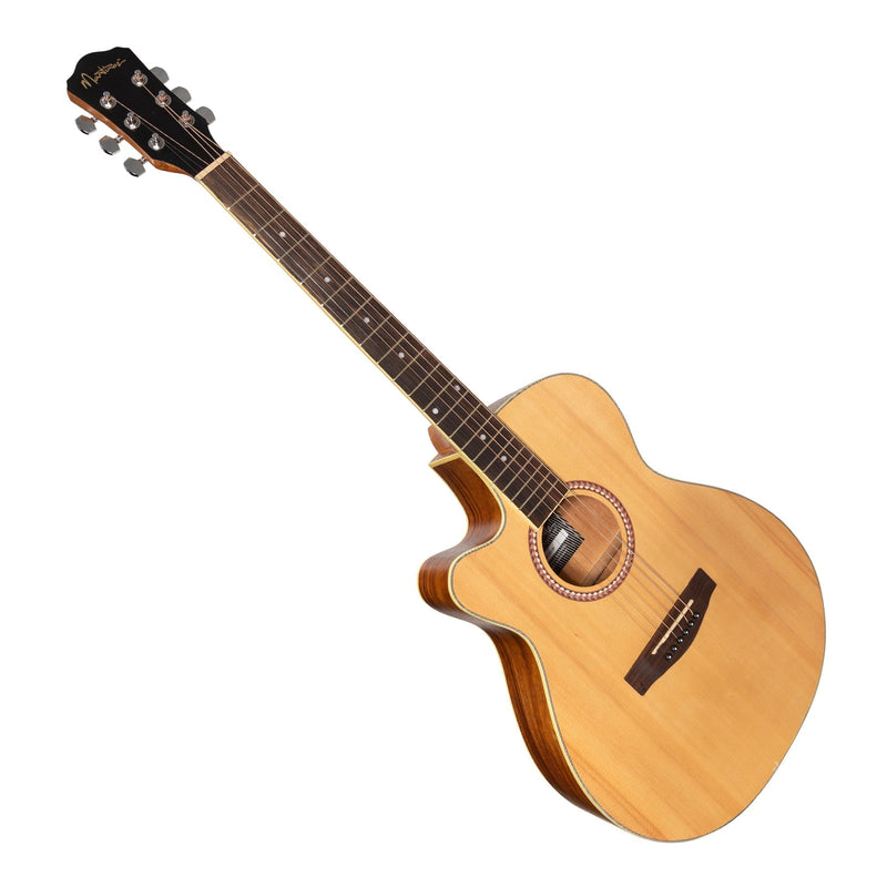 MP-F4L-SR-Martinez Left-Handed '41 Series' Folk Size Cutaway Acoustic-Electric Guitar Pack (Spruce/Rosewood)-Living Music