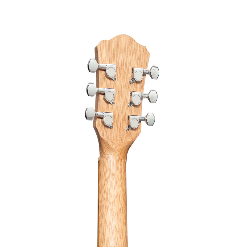 MZ-BT2L-JTK-Martinez Left Handed Acoustic Babe Traveller Guitar (Jati-Teakwood)-Living Music