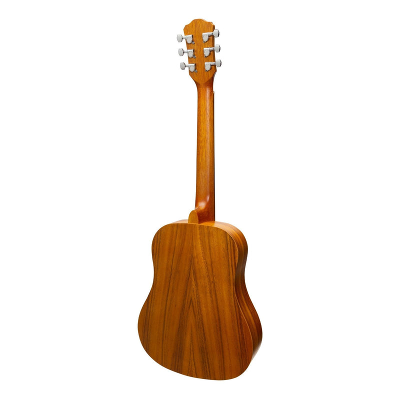 MZ-BT2L-KOA-Martinez Left Handed Acoustic Babe Traveller Guitar (Koa)-Living Music