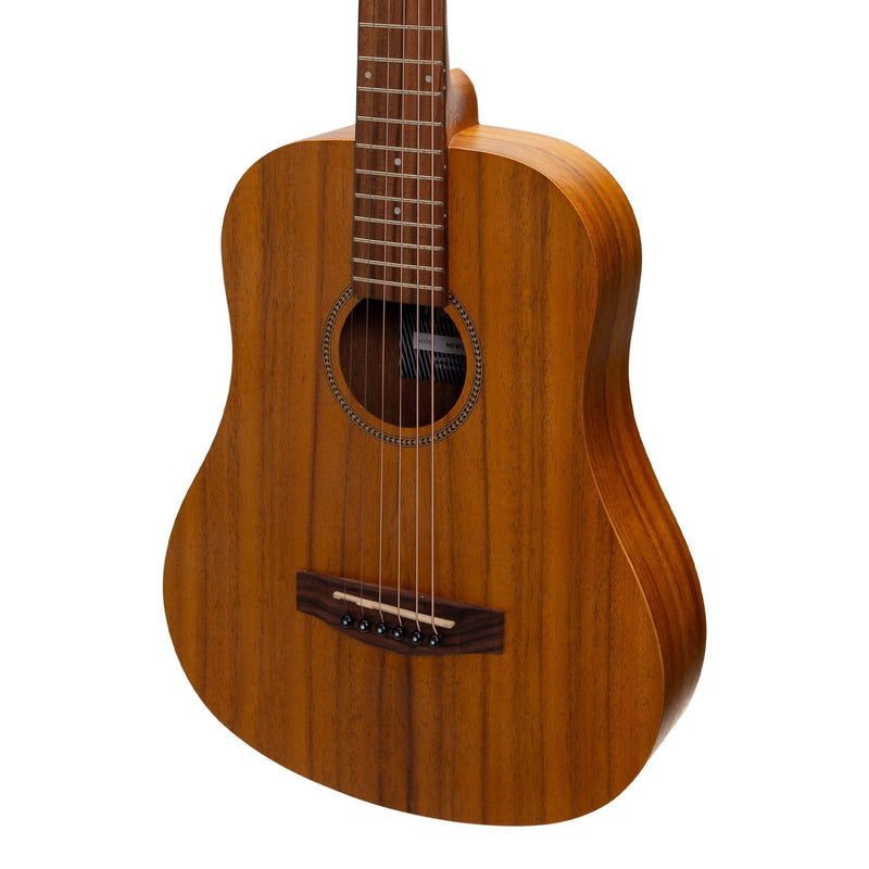 MZ-BT2L-KOA-Martinez Left Handed Acoustic Babe Traveller Guitar (Koa)-Living Music