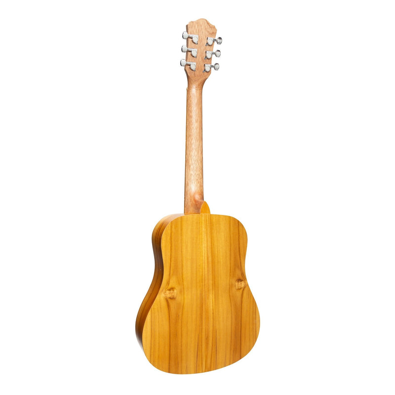 -Martinez Left Handed Acoustic-Electric Babe Traveller Guitar (Jati-Teakwood)-Living Music