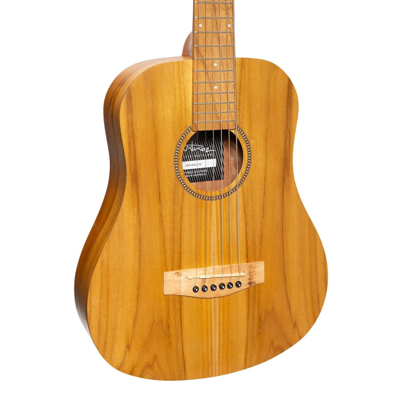 -Martinez Left Handed Acoustic-Electric Babe Traveller Guitar (Jati-Teakwood)-Living Music