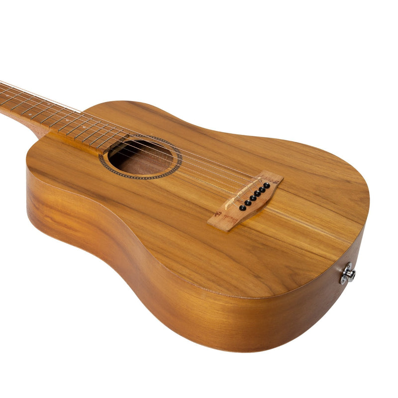 -Martinez Left Handed Acoustic-Electric Babe Traveller Guitar (Jati-Teakwood)-Living Music