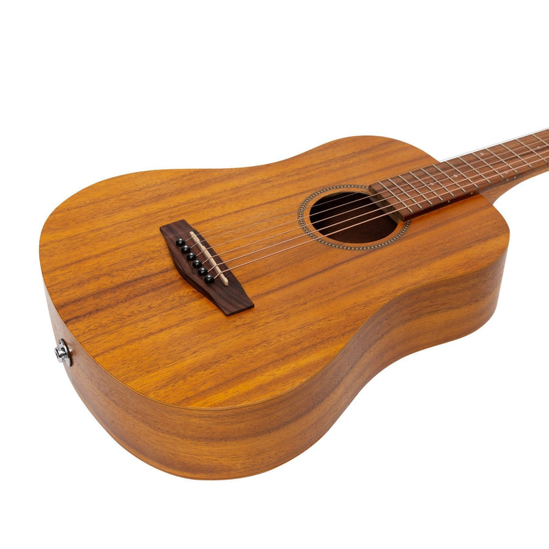 MZP-BT2L-KOA-Martinez Left Handed Acoustic-Electric Babe Traveller Guitar (Koa)-Living Music