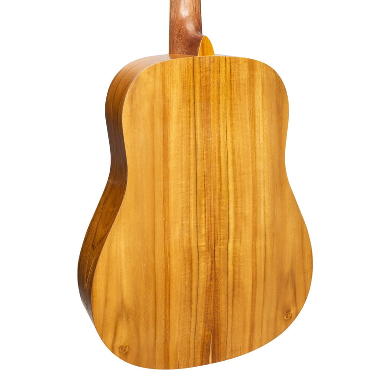 -Martinez Left Handed Acoustic-Electric Middy Traveller Guitar (Jati-Teakwood)-Living Music