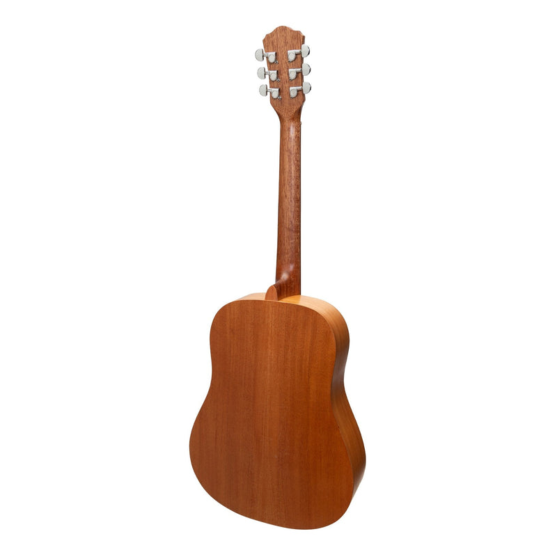 MZP-MT2L-MAH-Martinez Left Handed Acoustic-Electric Middy Traveller Guitar (Mahogany)-Living Music