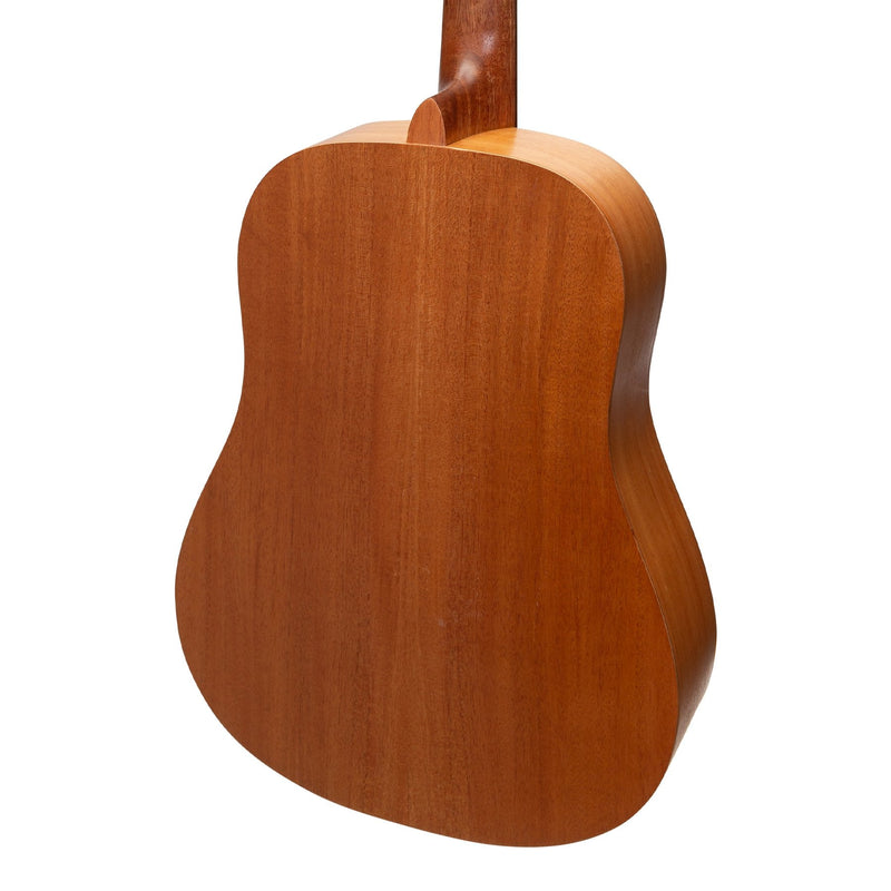 MZP-MT2L-MAH-Martinez Left Handed Acoustic-Electric Middy Traveller Guitar (Mahogany)-Living Music