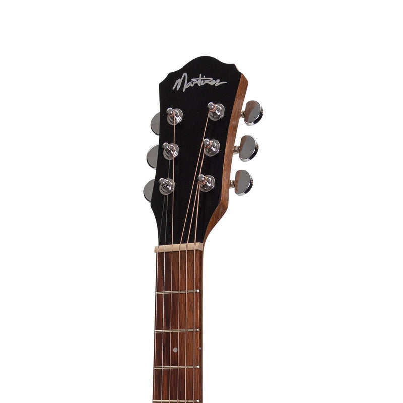 MZP-MT2L-MAH-Martinez Left Handed Acoustic-Electric Middy Traveller Guitar (Mahogany)-Living Music