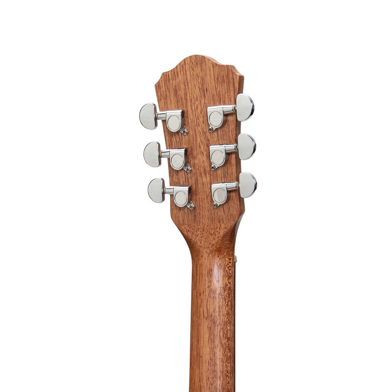 -Martinez Left Handed Acoustic-Electric Middy Traveller Guitar (Mahogany)-Living Music