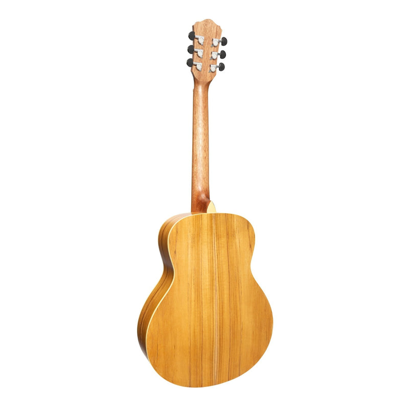 -Martinez Left Handed Acoustic-Electric Short-Scale Guitar (Jati-Teakwood)-Living Music
