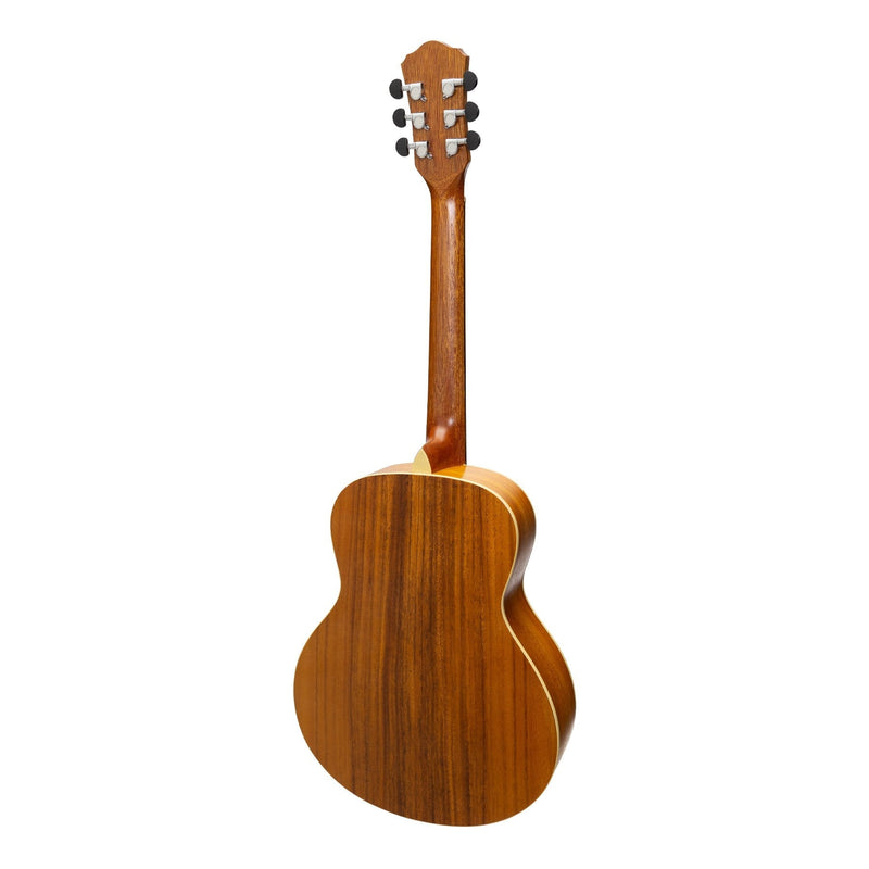 MZP-SS2L-KOA-Martinez Left Handed Acoustic-Electric Short-Scale Guitar (Koa)-Living Music