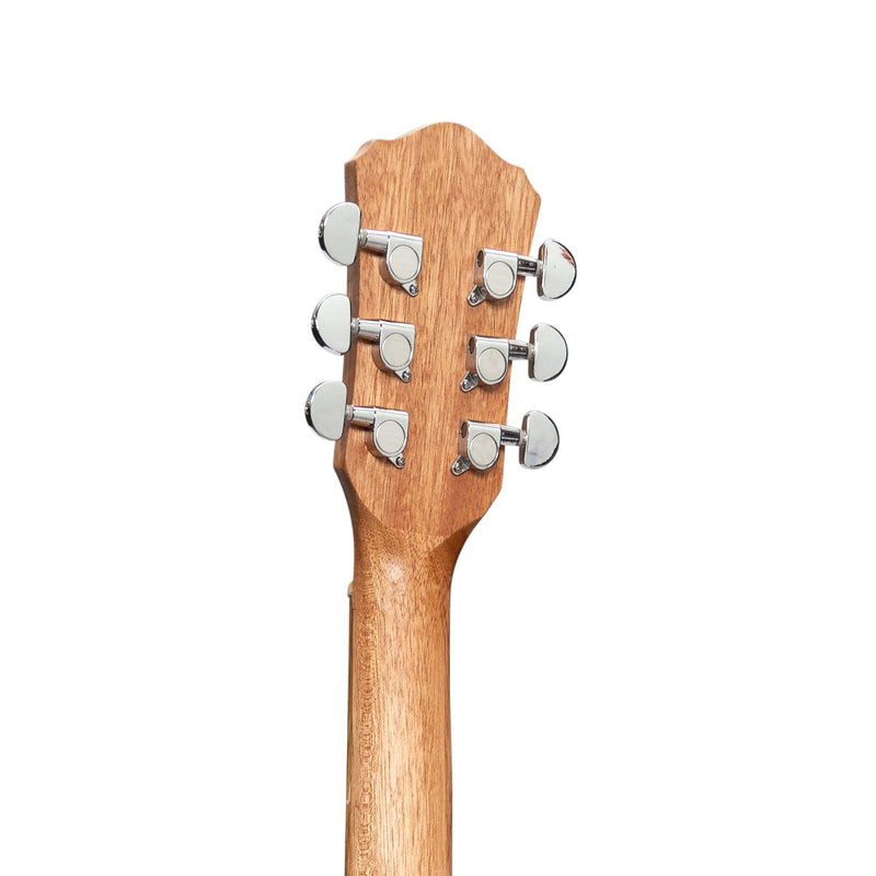 -Martinez Left Handed Acoustic Middy Traveller Guitar (Jati-Teakwood)-Living Music