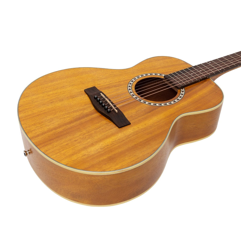 MZ-SS2L-KOA-Martinez Left Handed Acoustic Short Scale Guitar (Koa)-Living Music