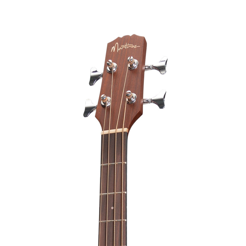 MNBC-15L-MOP-Martinez 'Natural Series' Left Handed Mahogany Top Acoustic-Electric Cutaway Bass Guitar (Open Pore)-Living Music