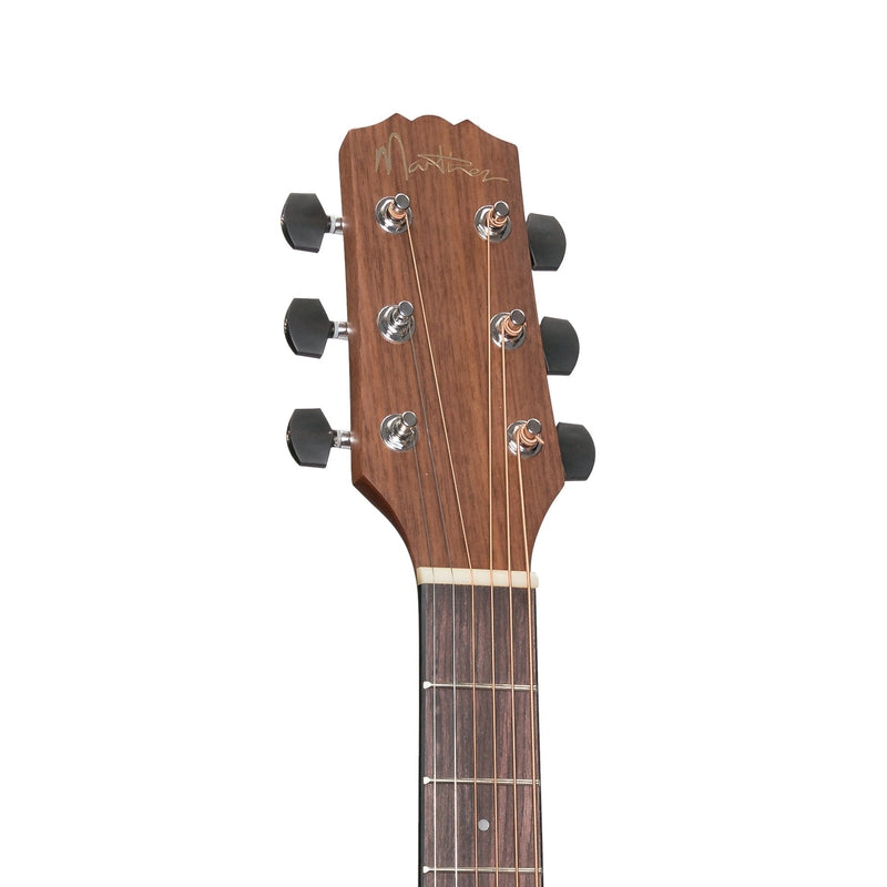 MNS-15L-MOP-Martinez 'Natural Series' Left Handed Mahogany Top Mini Short Scale Acoustic-Electric Guitar (Open Pore)-Living Music