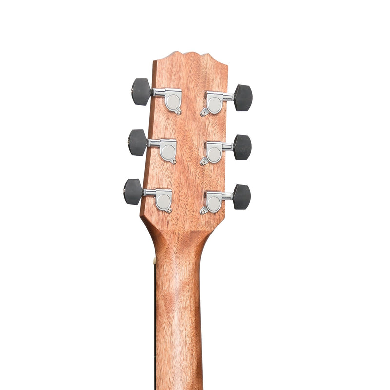 MNS-15L-MOP-Martinez 'Natural Series' Left Handed Mahogany Top Mini Short Scale Acoustic-Electric Guitar (Open Pore)-Living Music