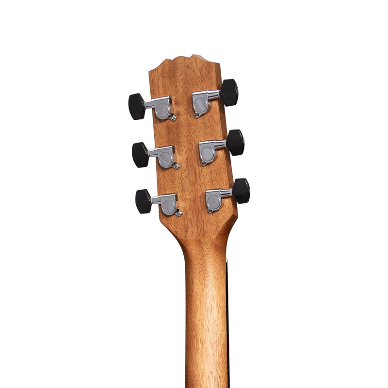 -Martinez 'Natural Series' Left Handed Solid Mahogany Top Acoustic-Electric Small Body Cutaway Guitar (Open Pore)-Living Music