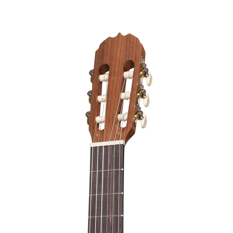 -Martinez 'Natural Series' Left Handed Solid Spruce Top Acoustic-Electric Classical Cutaway Guitar (Open Pore)-Living Music