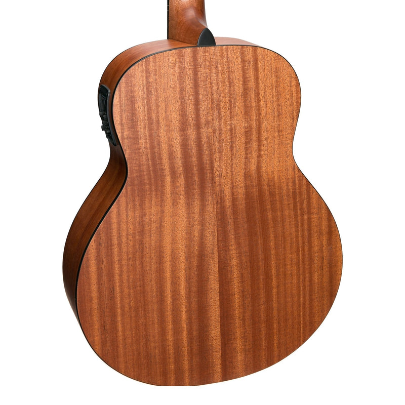 MNS-15L-SOP-Martinez 'Natural Series' Left Handed Spruce Top Mini Short Scale Acoustic-Electric Guitar (Open Pore)-Living Music