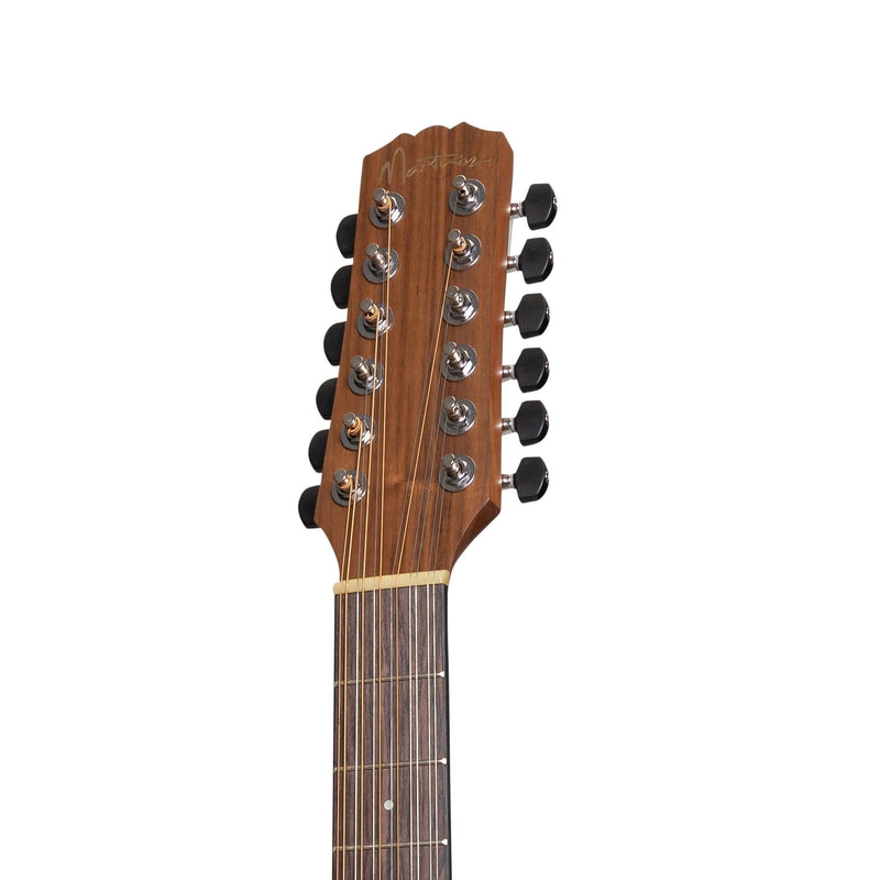 MNDC-1512-MOP-Martinez 'Natural Series' Mahogany Top 12-String Acoustic-Electric Dreadnought Cutaway Guitar (Open Pore)-Living Music